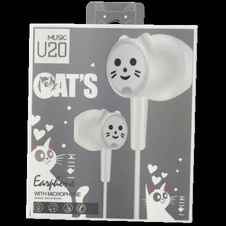 Audifonos U20 Diseno Gatito